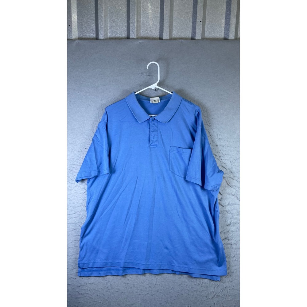 L.L. Bean Polo Shirt Mens XL Blue Excellent Short Sleeve Pocket Casual 262172